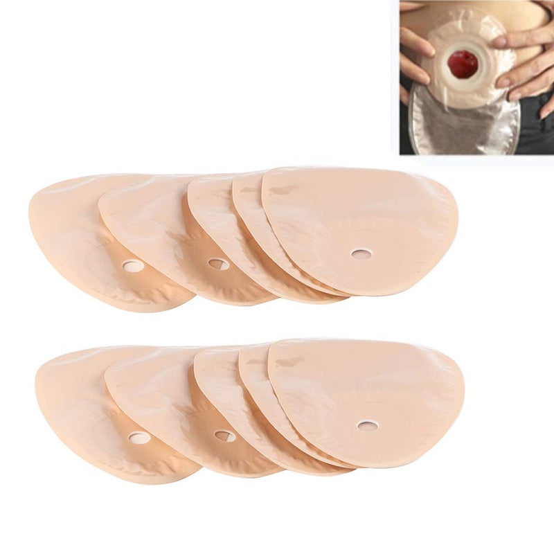 woobles 10 Pcs/Pack Ostomy Pouches, Colostomy Pouches, Drainage Bags One Piece System Ostomy Pouch Medicals Drainable Pouch Colostomy Bag Ostomy Supplies for Colostomy Ileostomy Ostomy Care - Image 1